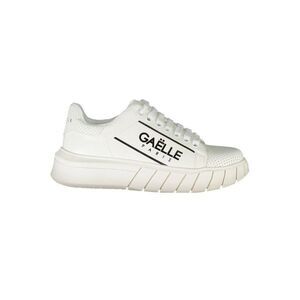 Gaelle Paris Polyester Sneaker with Minimalist Design Women White Sneakers